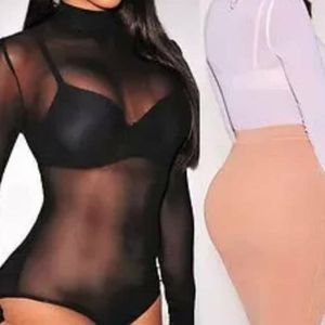 Mesh see through body suit